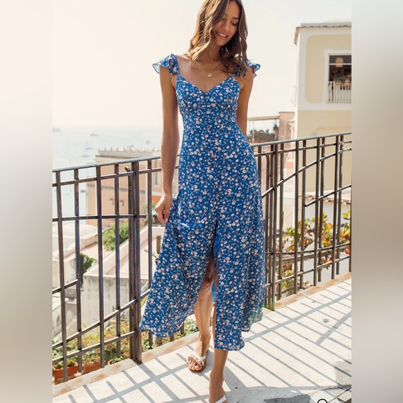 Hello Molly Blue & Pink Floral Dress - Picture 2 of 16